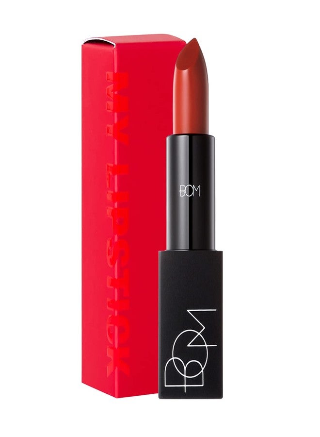 bom COSMETICS My Lipstick #808 My Warm Red 0.12 oz Long Lasting Lipstick for Soft & Vibrant Color Lips, Lip Care with Vitamin E & 9 Oils, Korean Makeup - Image 2